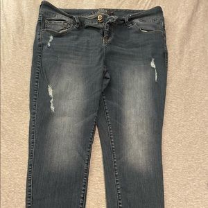 Darker but faded into a lighter shade jeggings